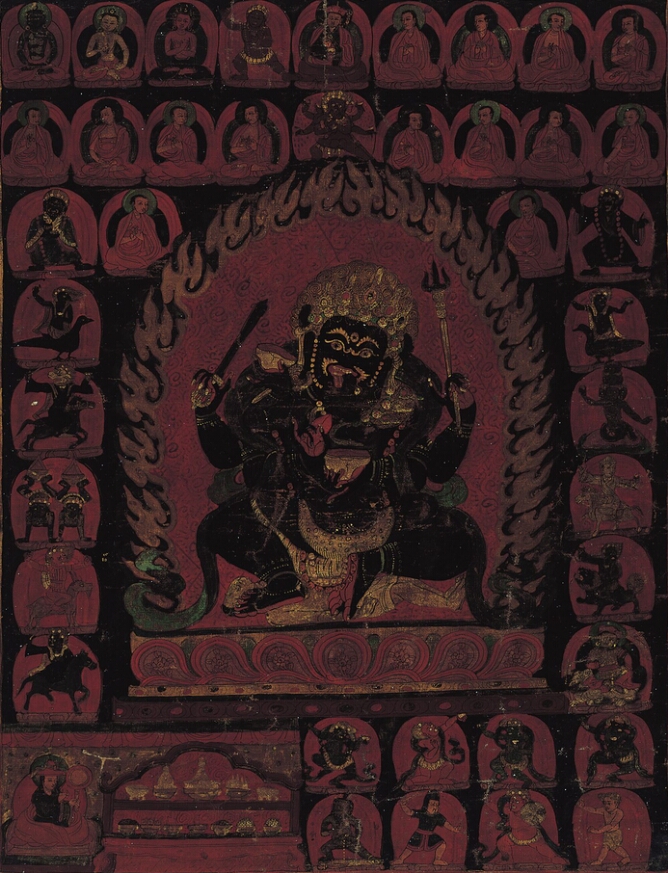 Mahakala with Retinue and Lamas