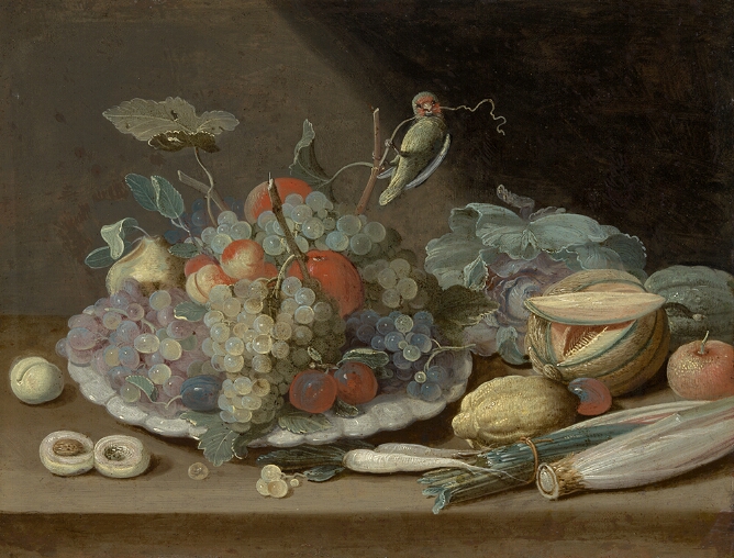 Still Life with Fruits and a Bird