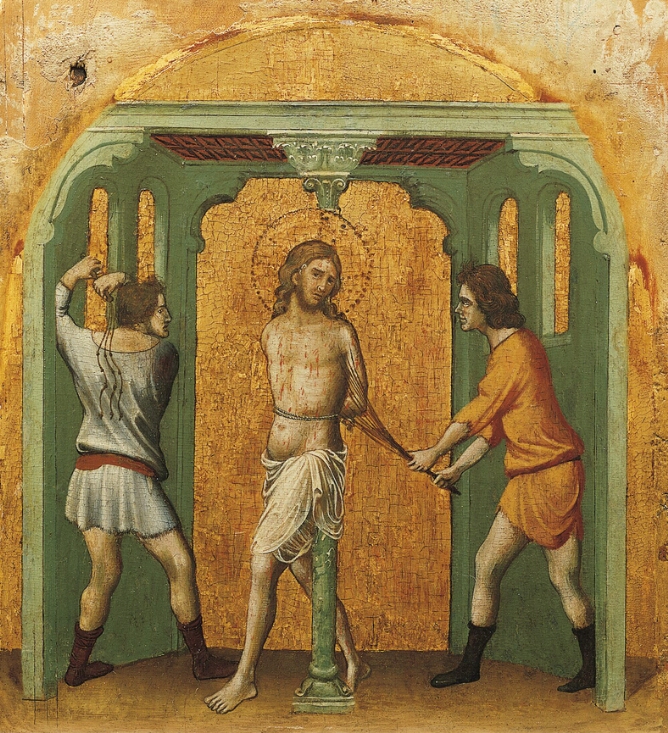 Coronation of the Virgin Altarpiece:  Flagellation