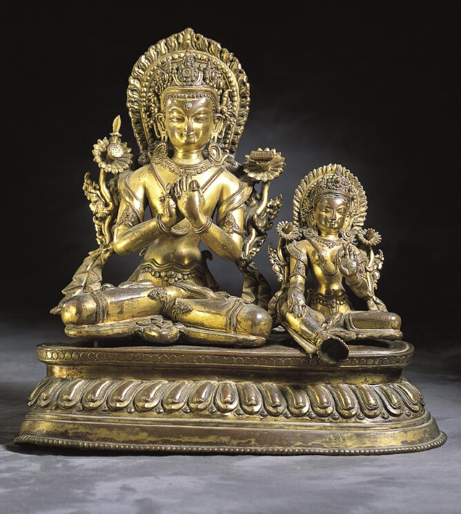 Bodhisattva Manjusri and Prajnaparamita