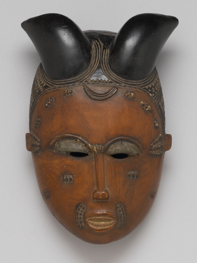 Portrait Mask with Symbolic Horns