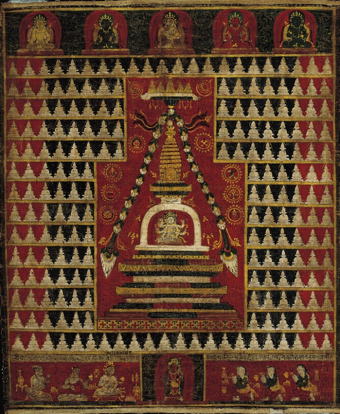 Ushnishavijaya with Myriad Stupas