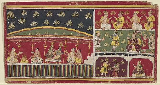 Illustration from a Bhagavata Purana Series: Story of the Syamantaka Gem