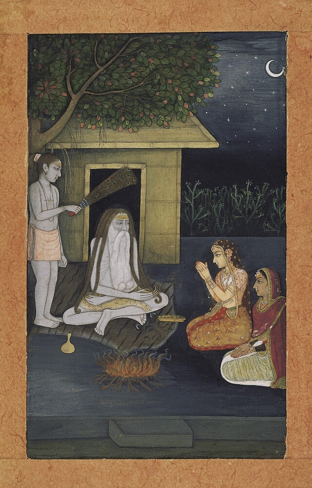 Ladies Visiting an Ascetic at Night