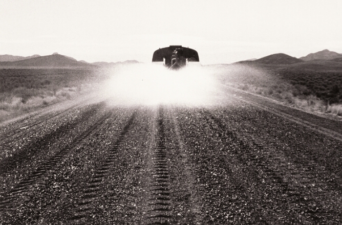 Untitled (Watering Truck on Dirt Road, Nevada)