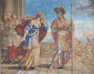 Dido Accosts the Departing Aeneas - Romanelli, Giovanni Francesco