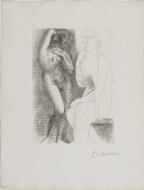 Suite Vollard, 1939, Paris: Nude Before a Statue - Picasso, Pablo