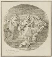 Study After Mattia Preti: St. Celestin V Renouncing the Papacy (from San Pietro a Maiella) - Fragonard, Jean-Honoré