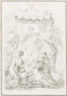 Study After Luca Giordano: The Madonna of the Rosary (from the Santo Spirito) - Fragonard, Jean-Honoré
