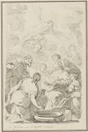 Study After Luca Giordano: Birth of the Virgin (from the Church of the Holy Apostles) - Fragonard, Jean-Honoré