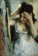 Woman Combing Her Hair before a Mirror - Degas, Edgar