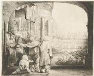 Peter and John Healing the Cripple at the Gate of the Temple - Rembrandt van Rijn