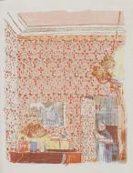 Landscapes and Interiors: Interior with Pink Wallpaper I (Paysages et Intérieurs: Intérieur aux Tentures Roses I) - Vuillard, Édouard