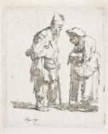 Beggar Man and Beggar Woman Conversing - Rembrandt van Rijn