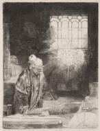 Faust in His Study, Watching a Magic Disk (Dr. Faustus) - Rembrandt van Rijn