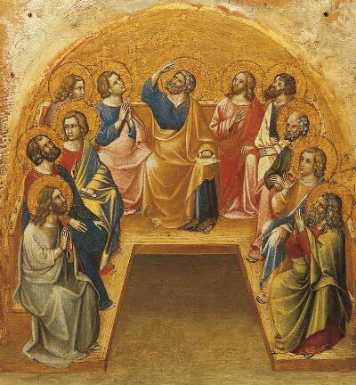 Coronation of the Virgin Altarpiece:  Pentecost