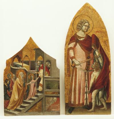 Coronation of the Virgin Altarpiece:  Saint Martin and the Beggar