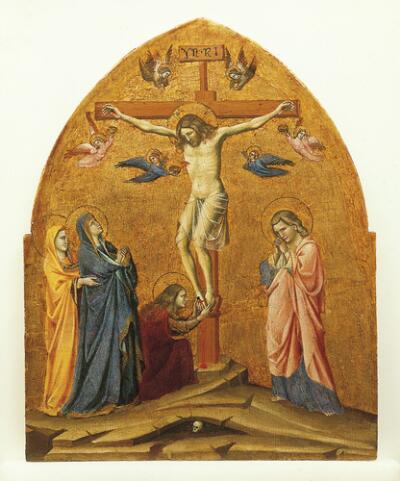 Coronation of the Virgin Altarpiece:  Crucifixion