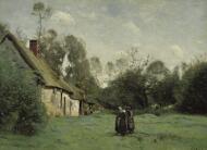 Thatched Cottage in Normandy - Corot, Jean-Baptiste Camille