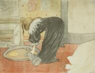 Elles:  Woman at the Tub - Toulouse-Lautrec, Henri de