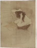 Elles:  Woman Combing Her Hair - the Coiffure - Toulouse-Lautrec, Henri de
