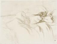 Elles:  Woman Reclining - Waking up - Toulouse-Lautrec, Henri de