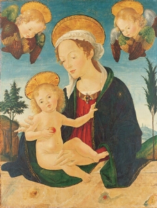 Madonna and Child with Two Cherubim