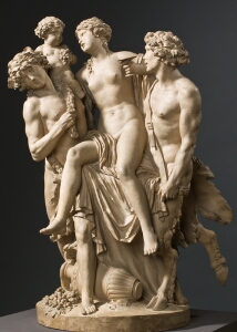 Bacchante Supported by Bacchus and a Faun