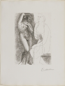 Suite Vollard, 1939, Paris: Nude Before a Statue