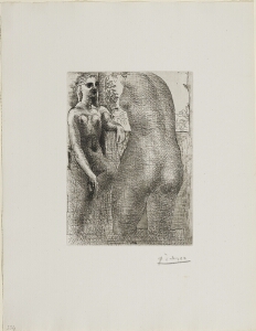 Suite Vollard, 1939, Paris: Model and Large Torso (Model and Sculptured Female Torso)