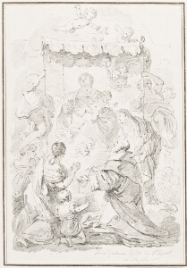Study After Luca Giordano: The Madonna of the Rosary (from the Santo Spirito)