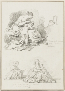 Study After Giovanni da San Giovanni: Venus Combing the Hair of Cupid (from the Pitti Palace); Study After Andrea del Sarto: Madonna del Sacco (from the Santi Annunziata)