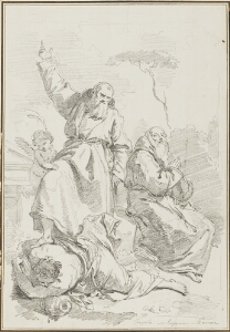 Study after Giovanni Battista Tiepolo: St. Fidelus of Sigmaringen Overthrowing Heresey (from Church of the Capucines)