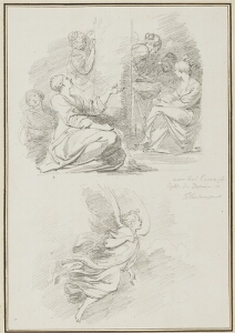 Study After Ludovico Carracci: Birth of the Virgin (from Palazzo Vescovile); Study After Cammillo Procaccini: Assumption of the Virgin (from the Cathedral)
