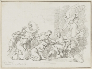 Study After Giulio Romano: An Act of Clemency of a Roman Emperor on Prisoners of War (from the Palazzo del Te, Sala di Venti)