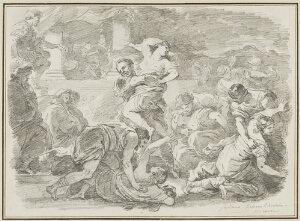 Study After Luca Giordano: Rape of the Sabines (from the Vecchia Collection)