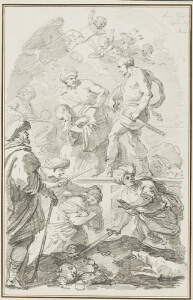 Study After Luca Giordano: Martyrdom of St. Placide and His Companions (from the Basilica of Santa Giustina)