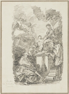Study After Federico Bencovich:  Madonna and Child with Three Saints (from the Collection of Console Smith)