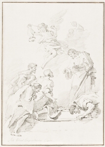 Study After Sebastiano Ricci:  Institution of the Holy Sacrament (from the Church of Corpus Domini)