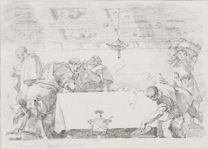 Study After Sebastiano Ricci: The Supper at Emmaus (from the Church of Corpus Domini)