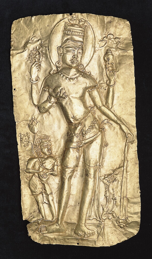 Plaque with Vishnu with Attendant