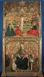 The Crucifixion and Madonna and Child Enthroned with Angels