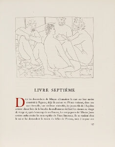 Les Metamorphoses by Ovid, 1931, Lausanne: Four Seated Nude Men