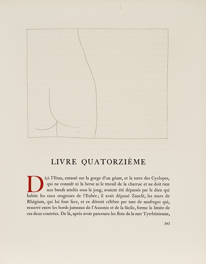A black and white illustration showing a partial view of a lower back and buttocks. Below, text in French