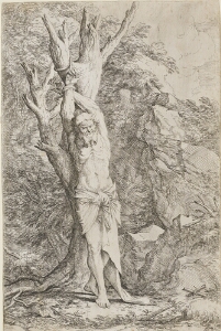 The Works of Salvator Rosa: Albert, Companion of St. Willima, Tied to a Tree