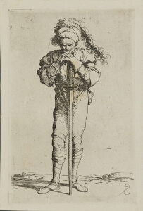 The Works of Salvator Rosa: Solider Holding a Long Sword with Both Hands