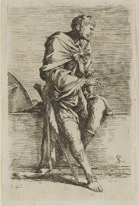 The Works of Salvator Rosa: Soldier, Seated