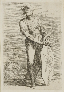 The Works of Salvator Rosa: Soldier Holding a Shield