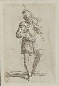 The Works of Salvator Rosa: Soldier, Standing Looking at the Ground