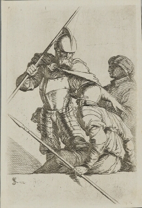 The Works of Salvator Rosa: Two Soldiers, One in a Helmut and Bearded